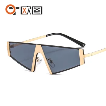  2021 Нови Метални Личностни без рамки Слънчеви Очила с UV400 Защита от uv Модерни Слънчеви Очила за Улична Стрелба на Подиума за Жени