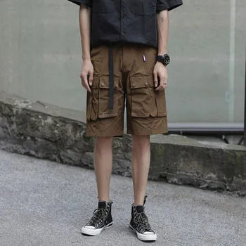  Мъжки свободни тенденция панталони с пет штанами, ежедневни дивите летни шорти