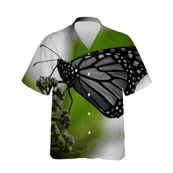  Jumeast 3D Лятна Мъжка Риза С Участието на Животни, Мъжки Хавайска Риза С Къс Ръкав, Ежедневни Удобна Градинска Дрехи, Дишащи Блузи