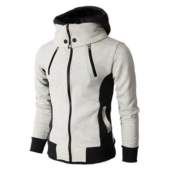  мъжки ежедневни яке, есенно-зимна дебела модна марка за мъже hoody с качулка, фалшив спортна жилетка от две части, палто с качулка за мъже
