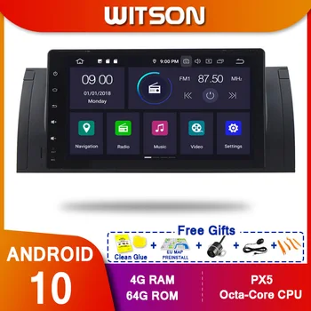  WITSON Android 10,0 восьмиядерный PX5 Кола DVD Плейър GPS За BMW E39 IPS ЕКРАН, 4 GB RAM И 64 GB ROM АВТОМОБИЛНА GPS НАВИГАЦИЯ
