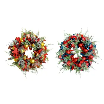  Изкуствено Украса за Коледа венец цвете коледа за верандата на фестивала