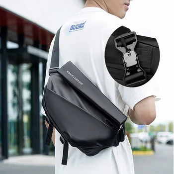  Нова нагрудная чанта мъжки функционална чанта през рамо водоустойчива чанта през рамо Чантата на пощальона Оксфорд мъжка чанта през рамо с едно рамо