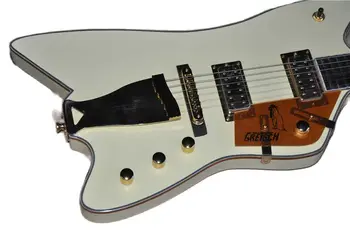  Безплатна доставка, луксозно индивидуална версия на електрическа китара във формата на подпис Billy-Бо, аксесоари жълти и златни цветове