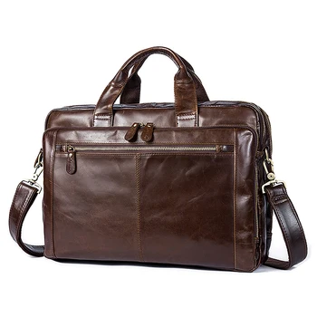  Luufan За мъжки Колан от естествена кожа чанта на рамото на човек, Бизнес мъжки портфейли чанта за лаптоп документи чанти Чанта