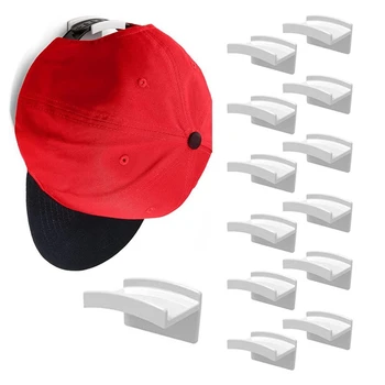  Самозалепващи стенни куки за шапки (14 бр.) - Минималистичен дизайн, закачалки за шапки, без пробиване, издръжлив закачалки за шапки за кабинет