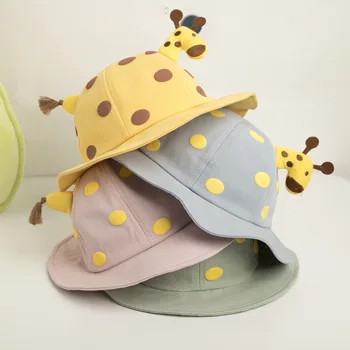  Spring Summer Baby Hats Child Бебе Sun Bucket Hat Boys Girls 48cm Cartoon Headwear Sombrero Infantil шапки за момичета