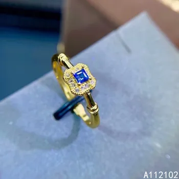  KJJEAXCMY fine jewelry S925 стерлинговое сребро с инкрустирани естествен сапфир новото момиче благородна пръстен подкрепа тест Китайски стил с кутията