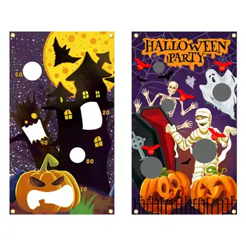  Набор от рекламни банери за игри на Хелоуин за възрастни и Деца, 80x140 см за парти по случай рождения Ден