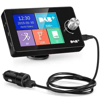  DAB Цифрова автомобилното радио 2,8-инчов екран Хендсфри Видео Дисплей, FM-предавател Автомобилното радио MP3 Плюс цифрово радиоразпръскване FM-приемник