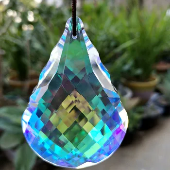  Цвят Crystal Prism Част Полилеи Висулка Стъклен Окачен Ловец На Слънцето Мъниста Венец Домашен Сватбен Декор На Прозореца Фигурка Украшение