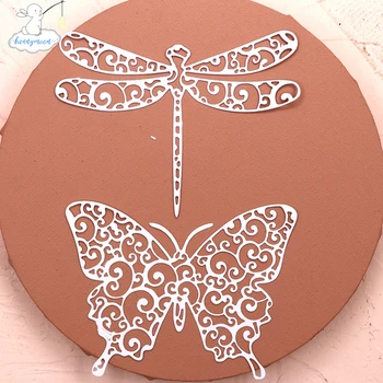  Bunnymoon 2020 Нов Прием на Пеперуда водно конче Метални Режещи Удари 3D САМ Scrapbooking Карбоновые Остри Занаятчийски Печати Снимка Покана Ca