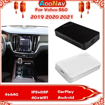  Кутия за Адаптер AI Безжична Скоростна Carplay за Volvo S60 2019 2020 2021 Щепсела и да Играе Carplay Ai box-Рефлексен връзка USB Видео