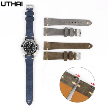  Velvet каишка от телешка кожа 20 мм, 22 мм и каишка за часовник Huawei watch за Samsung watch strapUTHAI Z81