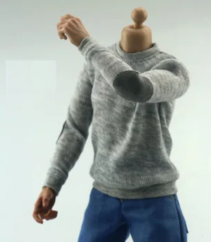  1/6 мъжки Пуловер с модел, Модел на Дрехи, тениски с дълъг ръкав, Режим на Фигури за 12 инча, мъжка кукла за тяло