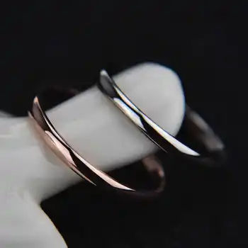  Популярната нежна мода романтичен пръстен, подарък за Дами Мъжки Тона От Неръждаема Стомана Пара Годежен Пръстен Пръстен Топката