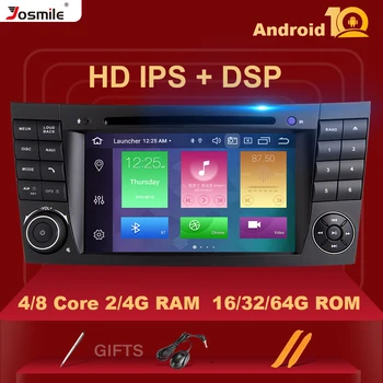  DSP 4G 64G 2 din Android 10 Кола DVD Мултимедия За Mercedes Benz E-class W211 E200 E220 E300 E350 E240 E270 CLS CLASS W219 Радио