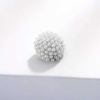  Перлени 13 мм дантелени Шапки с диамантени копчета за DIY занаятите сватбени Покани Обеци-карамфил Аксесоар 50 бр./лот (BTN-5116)