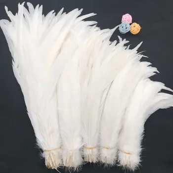  Продажба на едро Естествени петушиных пера за сватбен декор на бели пера за бижута Кокоше перо за украса със собствените си ръце
