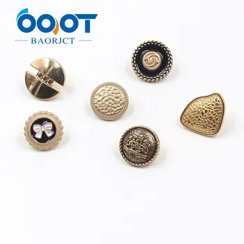  OOOT BAORJCT A-19512-516,10 бр./лот 20/18 мм, благородна златна метална пуговица, Художествени копчета, аксесоари за облекло, материали 