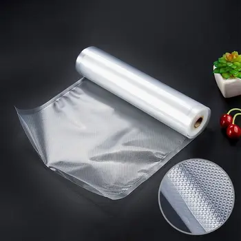  1 Пластмасова Ролка Вакуум Сигурна Опазване Сгъсти Запечатан Плик За Еднократна Употреба, За Съхранение На Храна В Хладилника Чанта За Съхранение На Кухненски Аксесоари