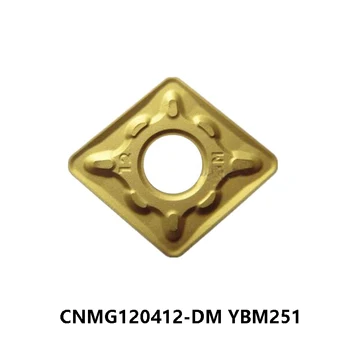  Оригинален CNMG120412-DM YBM251 CNMG 120412 CNMG12 Видий Вложки за Инструменти за Струговане на Струг с ЦПУ за Рязане на Неръждаема Стомана