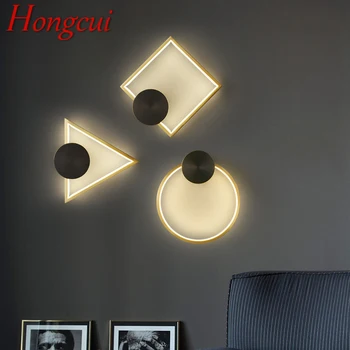  Hongcui монтиран на стената Лампа с Геометричен Дизайн, led, 3 Цвята, Лампа-сутиени, Креативен Интериор за Дома, Хол, Спалня