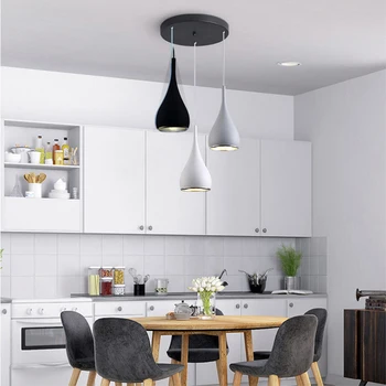  Модерен прост изкован iron led лампа E27 за украса на интериора на ресторанта, висящи лампи в скандинавски стил, кухня, спалня бар стълбище linghting