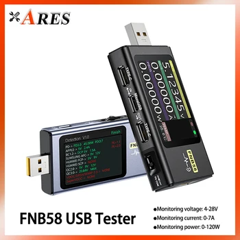  FNB58 USB Тестер Дигитален Волтметър Ток Напрежение Детектор за Зареждане Тестер USB Type-C Протокол за Бързо Зареждане на Инструменти За Тестване на Капацитет