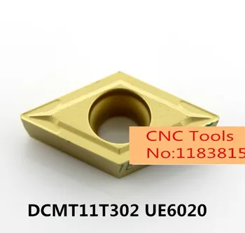  DCMT11T302/DCMT11T304/DCMT11T308 UE6020, оригинален DCMT 11T302/11T304/11T308 твердосплавная части за струг инструмент притежателя скучни апликации