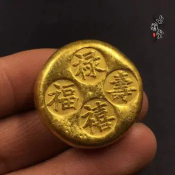  Изящни старинни месинг със златно покритие (през цялата кюлчета злато фулушоу Сикай) домакински украса