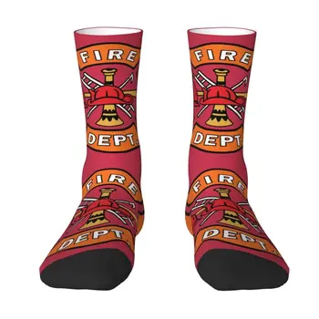  Пожаро-Спасителното Рокля Чорапи Мъжки И Женски Топли Забавни Новост Пожарникар Crew Чорапи