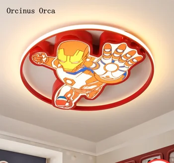  Карикатура творчески led тавана лампа момче спалня, детска стая светлина през цялата тавана лампа
