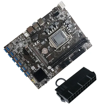  B250C дънна Платка за майнинга БТК 12 USB3.0 за PCI-E 16X Графичен слот LGA 1151 DDR4 DIMM SATA3.0 с 24PIN Power Starter