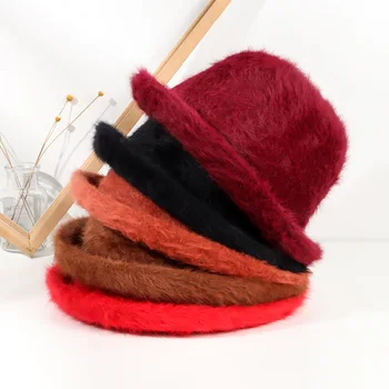  VISROVER 5 colorways вълнена Зимна шапка-кофа за Жени, Есенна голяма шапка, Топла, за спортове на открито, Зимна дамска шапка, едро
