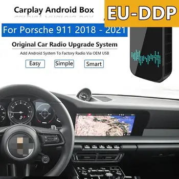  За Porsche 911 2018-2021 Радио Carplay Android Автоматично актуализиране на Apple USB Безжичен Автомобилен Мултимедиен плеър AI Box Аудио-Рефлексен линк