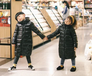 2019 Нова мода топла детска naka яке за момчета и момичета, пуховик дължина до коляното, палта за момичета, зимна детска naka яке