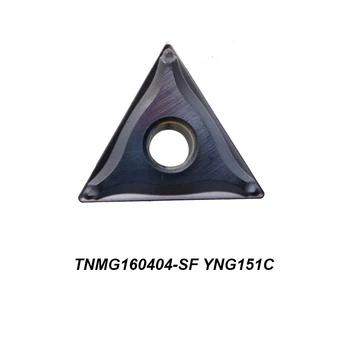 Оригинален TNMG 160404-SF TNMG160404-SF YNG151C Триъгълни Скучни Машина с CNC Инструмент Външен струг притежателя Твердосплавная поставяне