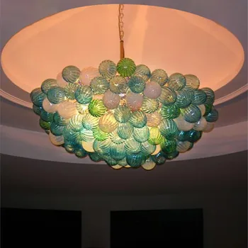  Модерен Окачен лампа Арт Декор Формовъчни Стъклени Полилеи, Осветление в Балона на Полилей Led Светлини 110-240 v 32 20 инча