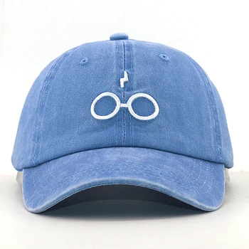  памук се измива с бейзболна шапка 3D кости бродерия очила Мода татко, шапката на хип-хоп възстановяване на предишното положение шапки ежедневни спортни шапки унисекс