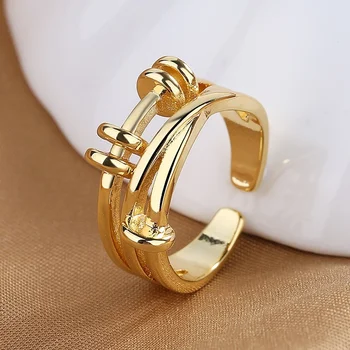  Корейската версия на ретро многослойни пънк-пръстени в стил пънк За Жени, Модни Творчески открити Сребърни пръстени, Мода Вечерни Сватбени декорации