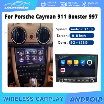  Android 11 Автомагнитола За Porsche Cayman На 911, Boxster 997 2009-2012 256 GB GPS Навигация Мултимедиен Плейър Авто Стерео Приемник