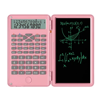  Научни калкулатори, 12-цифрен LCD дисплей с стираемым таблета за писма, сгъваем за домашни училищни срещи и обучение