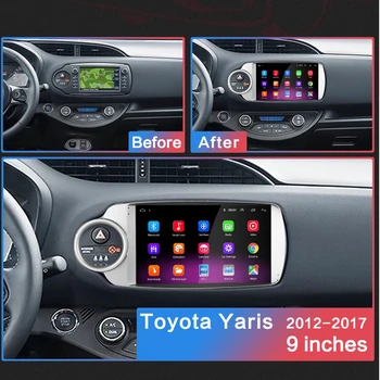  Deluxe Edition 2din Android 10 Авто аудио плеър Радио За Toyota Yaris 2013 GPS Навигация Авторадио Стерео Bluetooth Главното Устройство