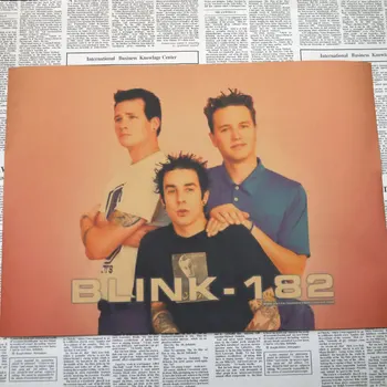  Ретро постер на The Blink 182 рок група Крафт ретро пънк-рок плакат на Европейската и американската музикална екип фигура звездата на ретро постер