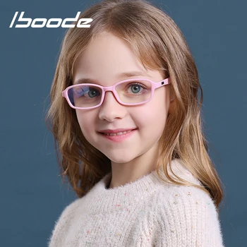  iboode Нови TR90 Детски слънчеви Очила с анти-синя светлина UV400 За Момчета и Момичета, силиконови Оптични Прозрачни Лещи, Рамки за Очила, Очила компютър