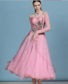  бална рокля за конкурса танцови рокли бална рокля за конкурса бални рокли cyrstal rhinstone розово my822