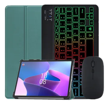  Дъгова Подсветка на Клавиатурата Калъф за Lenovo Xiaoxin Pad 2022 M10 Plus 3-то Поколение Gen 3 10,6 Руската Испанска Клавиатура Калъф