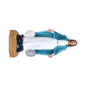  Статуя на Пресвета Дева Мария Точните Детайли са Боядисани в Цвят за Украса на Дома Плот