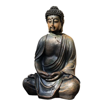 [HHT] Ретро Бижута От Смола Статуя на Буда Дзен Градина Скулптура на Буда Декорация на Фън шуй Ретро Декорация на Дома